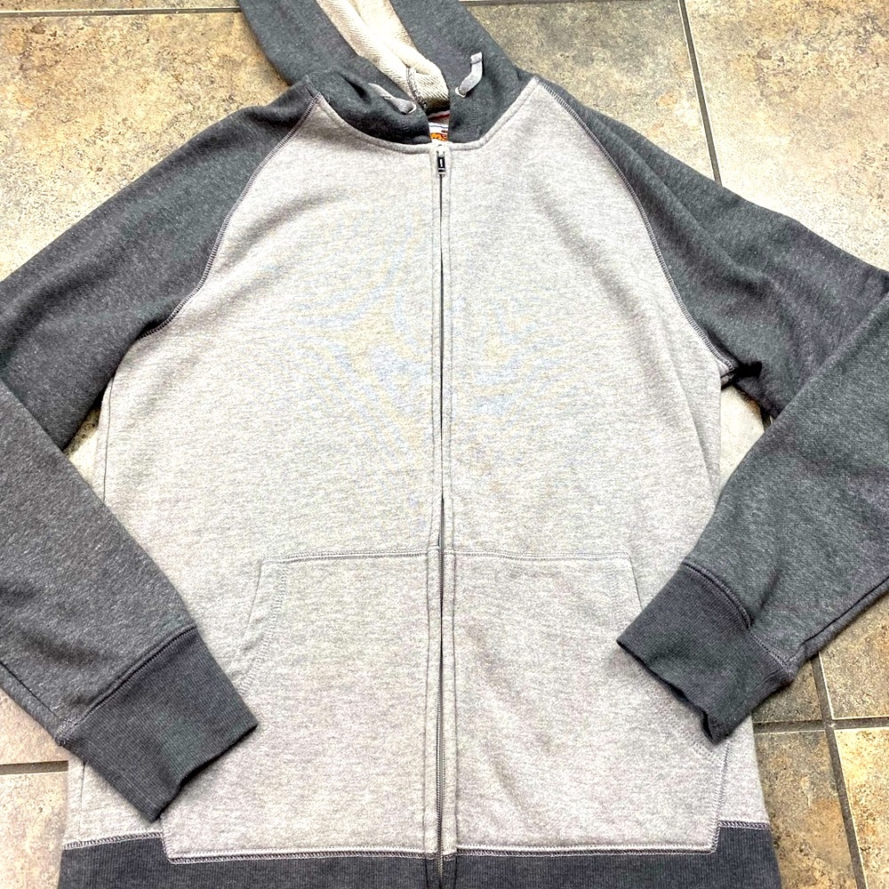 LeTigre Gray Full Zip Hoodie Size Small